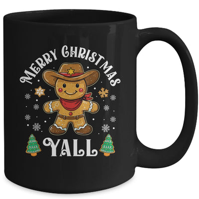 Merry Christmas Yall Gingerbread Cowboy Howdy Western Xmas Mug | teecentury