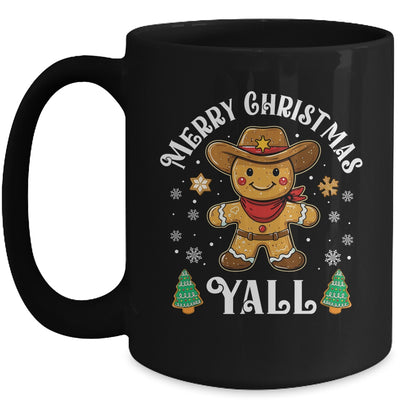 Merry Christmas Yall Gingerbread Cowboy Howdy Western Xmas Mug | teecentury