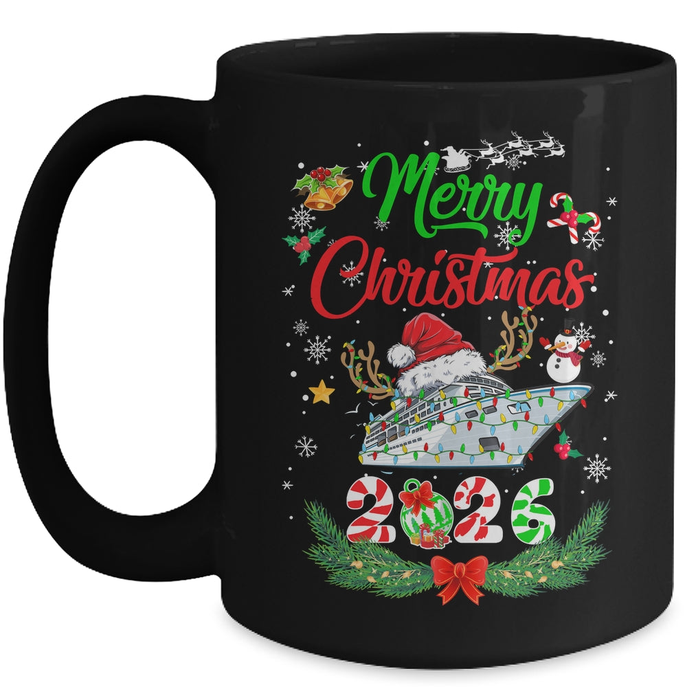 Merry Cruisemas 2026 Christmas Santa Reindeer Cruise Funny Mug | teecentury