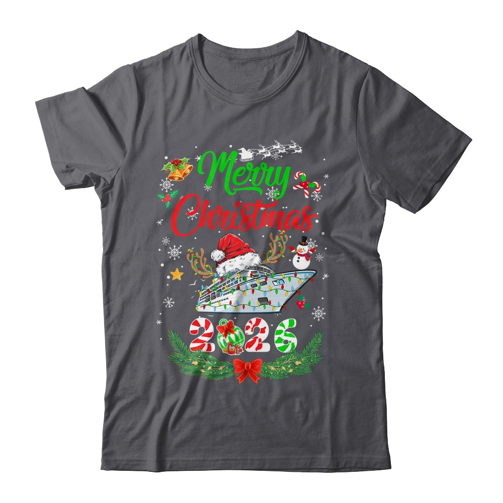 Merry Cruisemas 2026 Christmas Santa Reindeer Cruise Funny Shirt & Sweatshirt | teecentury