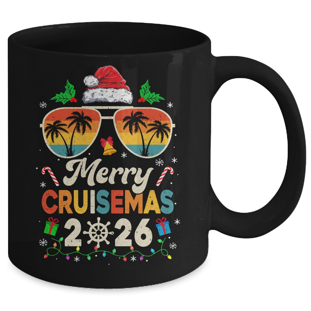 Merry Cruisemas 2026 Christmas Santa Reindeer Cruise Retro Mug | teecentury