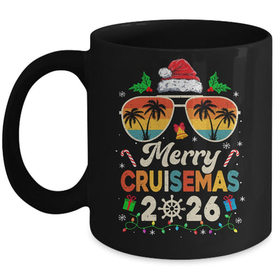 Merry Cruisemas 2026 Christmas Santa Reindeer Cruise Retro Mug | teecentury