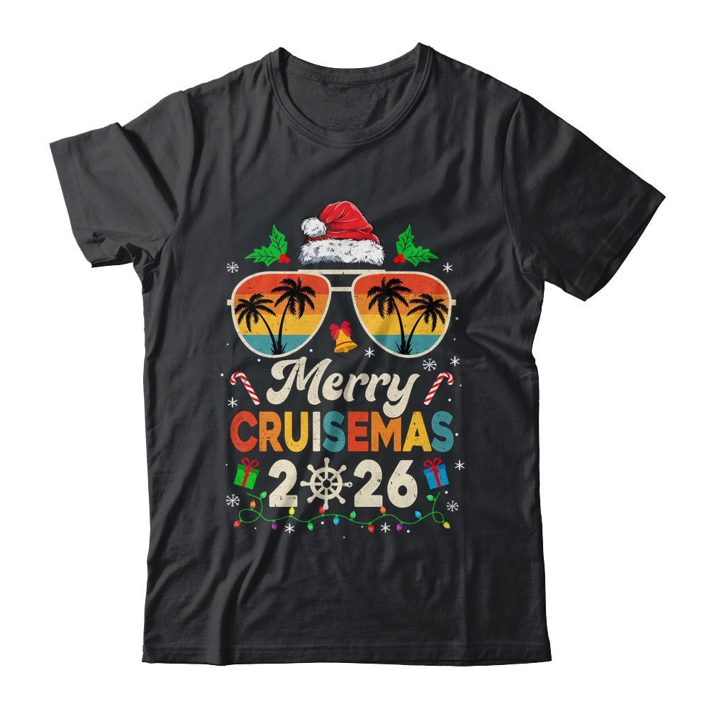 Merry Cruisemas 2026 Christmas Santa Reindeer Cruise Retro Shirt & Sweatshirt | teecentury