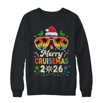Merry Cruisemas 2026 Christmas Santa Reindeer Cruise Retro Shirt & Sweatshirt | teecentury