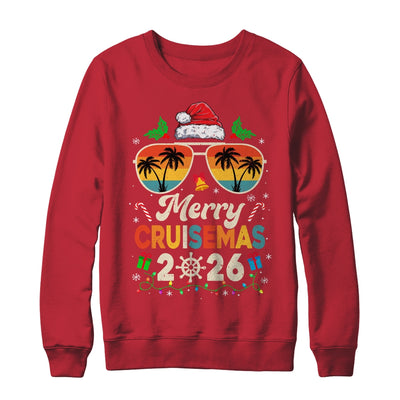Merry Cruisemas 2026 Christmas Santa Reindeer Cruise Retro Shirt & Sweatshirt | teecentury