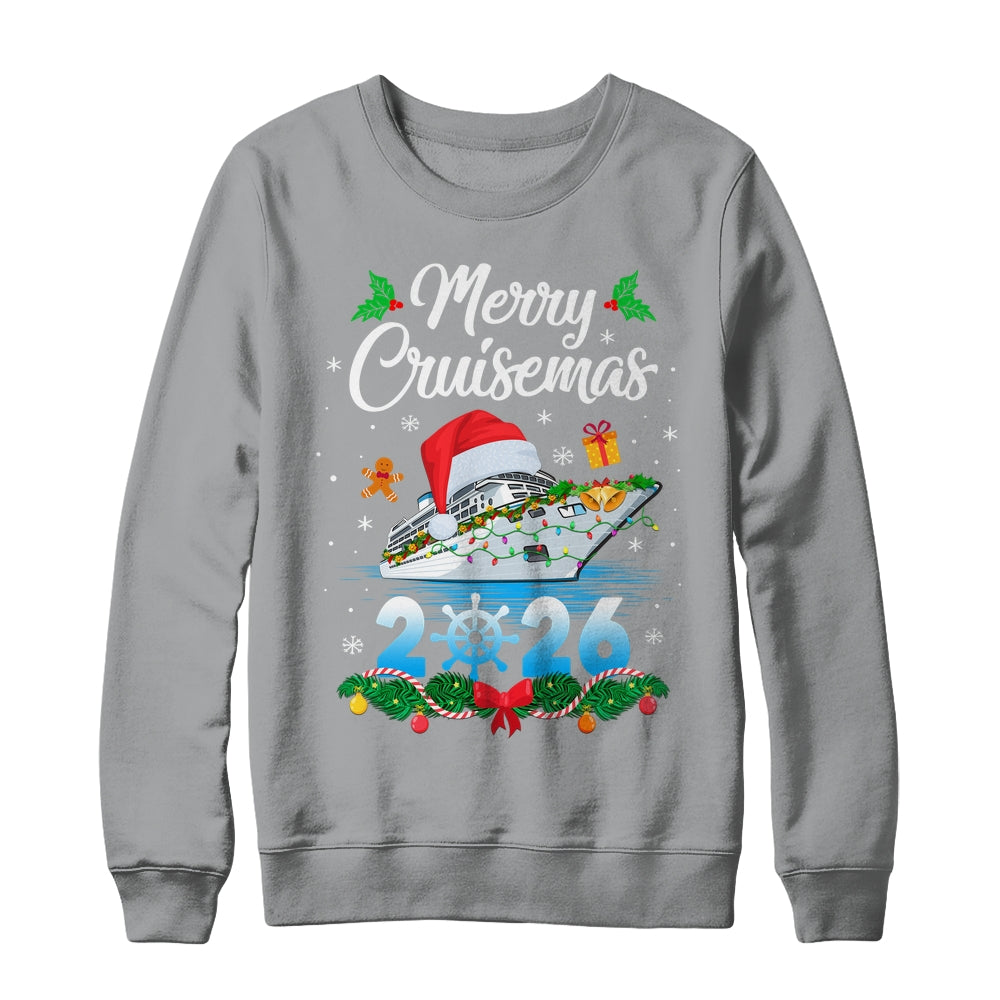 Merry Cruisemas 2026 Christmas Santa Reindeer Cruise Ship Shirt & Sweatshirt | teecentury