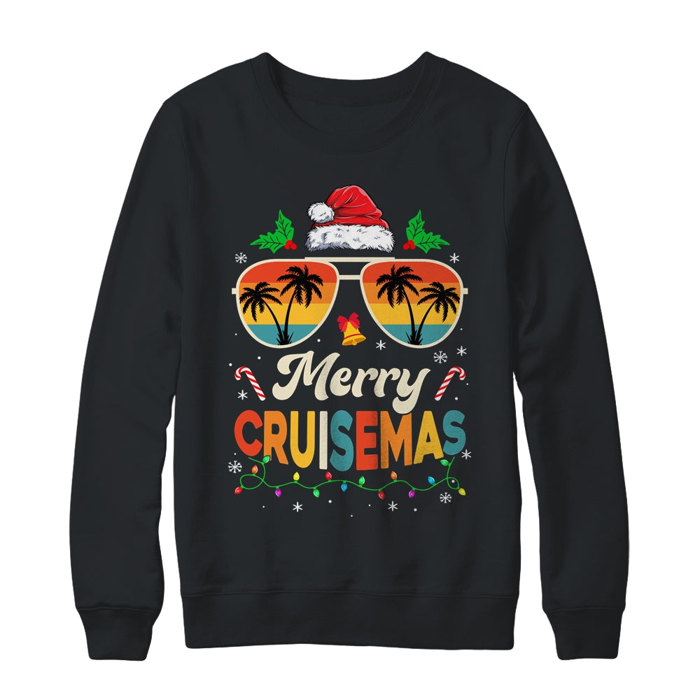 Merry Cruisemas Christmas Family Santa Reindeer Cruise Retro Shirt & Sweatshirt | teecentury