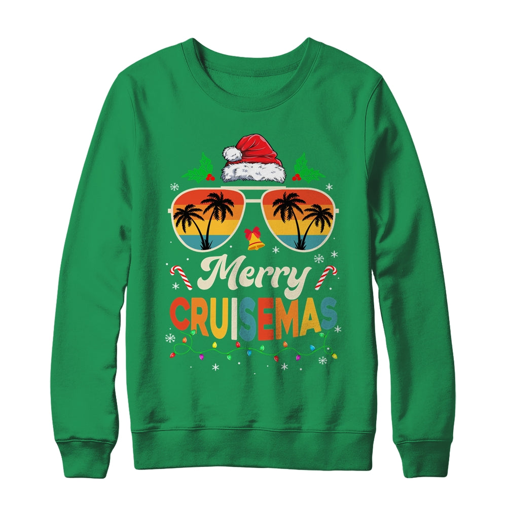 Merry Cruisemas Christmas Family Santa Reindeer Cruise Retro Shirt & Sweatshirt | teecentury