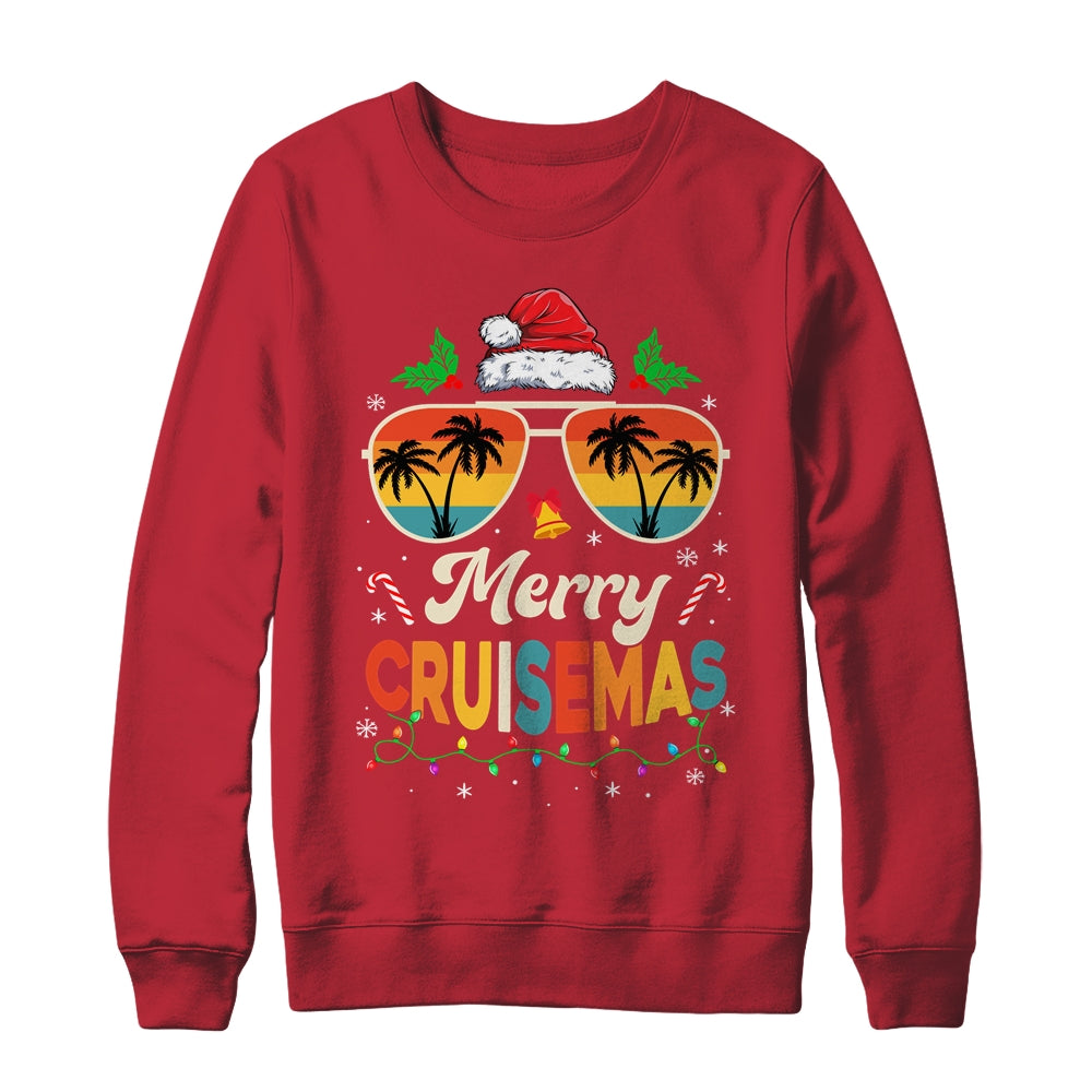 Merry Cruisemas Christmas Family Santa Reindeer Cruise Retro Shirt & Sweatshirt | teecentury