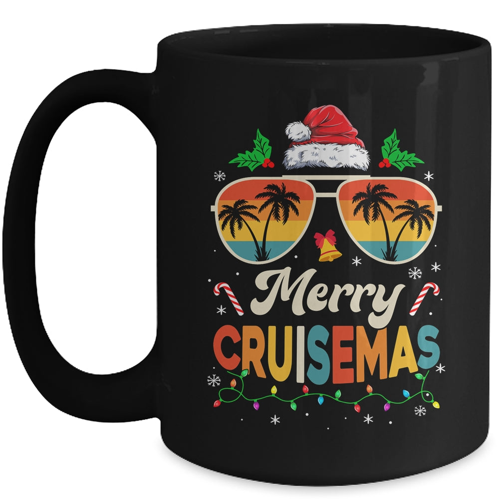 Merry Cruisemas Christmas Family Santa Reindeer Cruise Retro Mug | teecentury