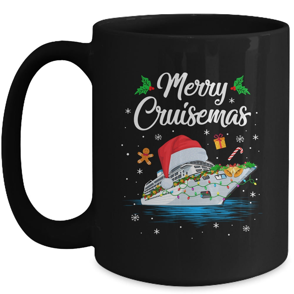 Merry Cruisemas Christmas Family Santa Reindeer Cruise Ship Mug | teecentury
