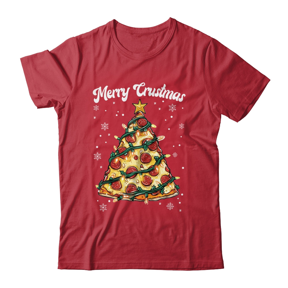Merry Crustmas Pizza Christmas Tree Xmas Kids Men Women Shirt & Sweatshirt | teecentury