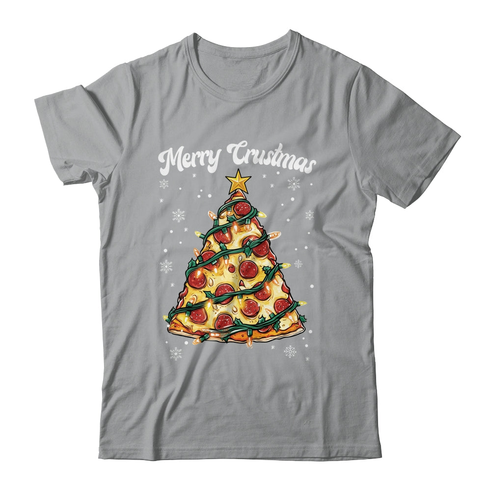 Merry Crustmas Pizza Christmas Tree Xmas Kids Men Women Shirt & Sweatshirt | teecentury