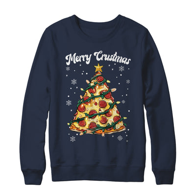 Merry Crustmas Pizza Christmas Tree Xmas Kids Men Women Shirt & Sweatshirt | teecentury