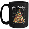 Merry Crustmas Pizza Christmas Tree Xmas Kids Men Women Mug | teecentury