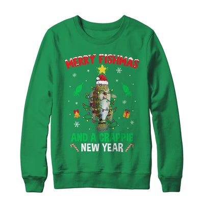 Merry Fishmas Crappie Christmas Tree Fishing Funny Xmas Shirt & Sweatshirt | teecentury