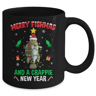 Merry Fishmas Crappie Christmas Tree Fishing Funny Xmas Mug | teecentury