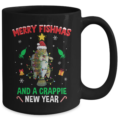 Merry Fishmas Crappie Christmas Tree Fishing Funny Xmas Mug | teecentury