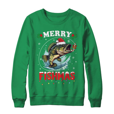 Merry Fishmas Fish Funny Fishing Christmas Dad Men Shirt & Sweatshirt | teecentury