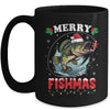 Merry Fishmas Fish Funny Fishing Christmas Dad Men Mug | teecentury