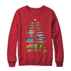 Merry Fishmas Funny Christmas Tree Lights Fishing Rod Fish Shirt & Sweatshirt | teecentury