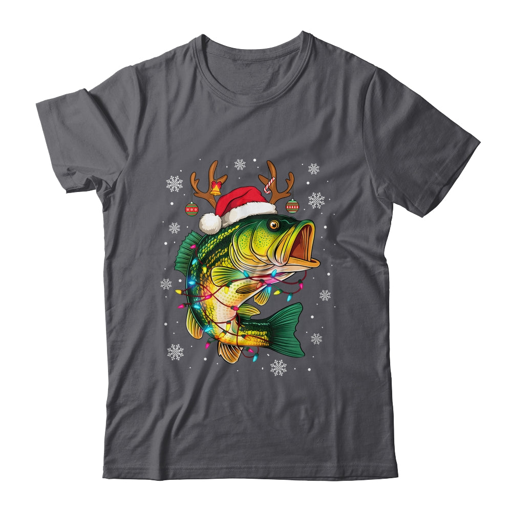 Merry Fishmas Santa Fishing Funny Fisherman Lovers Christmas Shirt & Sweatshirt | teecentury
