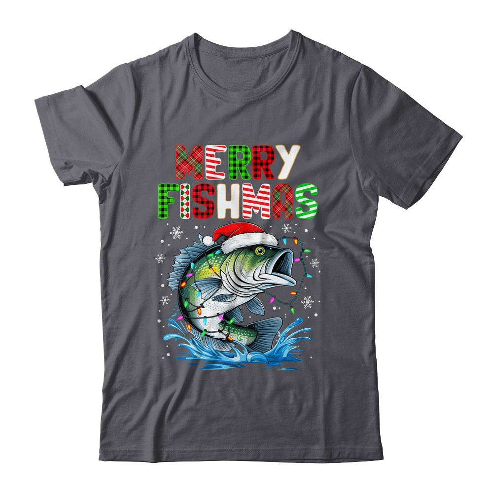 Merry Fishmas Santa Fishing Lovers Funny Fisherman Christmas Shirt & Sweatshirt | teecentury