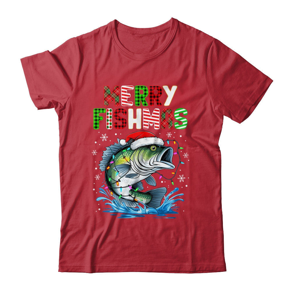 Merry Fishmas Santa Fishing Lovers Funny Fisherman Christmas Shirt & Sweatshirt | teecentury
