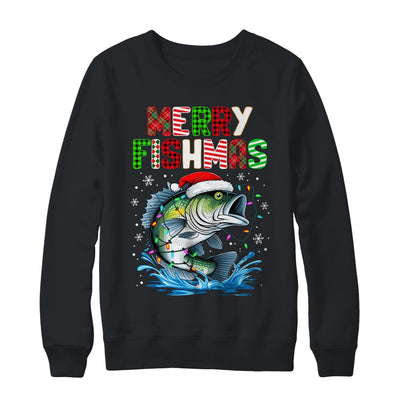Merry Fishmas Santa Fishing Lovers Funny Fisherman Christmas Shirt & Sweatshirt | teecentury
