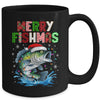 Merry Fishmas Santa Fishing Lovers Funny Fisherman Christmas Mug | teecentury