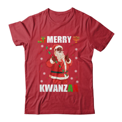 Merry Kwanzaa Santa Black Christmas African American Shirt & Sweatshirt | teecentury