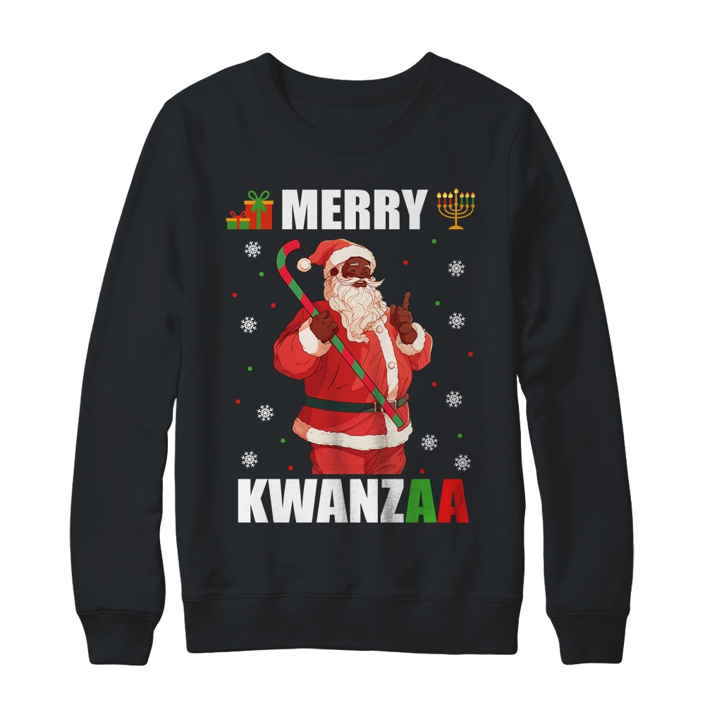 Merry Kwanzaa Santa Black Christmas African American Shirt