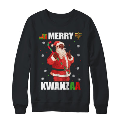 Merry Kwanzaa Santa Black Christmas African American Shirt & Sweatshirt | teecentury