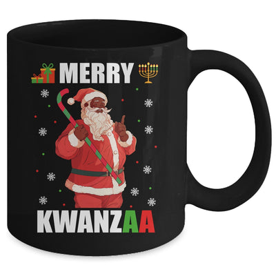 Merry Kwanzaa Santa Black Christmas African American Mug | teecentury