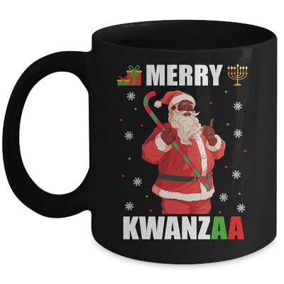 Merry Kwanzaa Santa Black Christmas African American Mug | teecentury