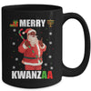 Merry Kwanzaa Santa Black Christmas African American Mug | teecentury