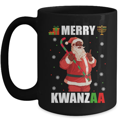 Merry Kwanzaa Santa Black Christmas African American Mug | teecentury