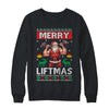 Merry Liftmas Santa Claus Fitness Gym Christmas Ugly Shirt & Sweatshirt | teecentury