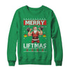 Merry Liftmas Santa Claus Fitness Gym Christmas Ugly Shirt & Sweatshirt | teecentury