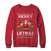 Merry Liftmas Santa Claus Fitness Gym Christmas Ugly Shirt & Sweatshirt | teecentury