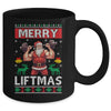 Merry Liftmas Santa Claus Fitness Gym Christmas Ugly Mug | teecentury