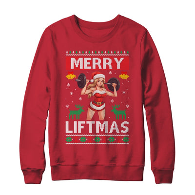 Merry Liftmas Ugly Christmas Miss Santa Gym Workout Shirt & Sweatshirt | teecentury