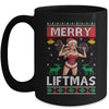 Merry Liftmas Ugly Christmas Miss Santa Gym Workout Mug | teecentury