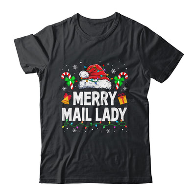Merry Mail Lady Christmas Santa Postal Worker Mail Carrier Shirt & Sweatshirt | teecentury