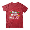 Merry Mail Lady Christmas Santa Postal Worker Mail Carrier Shirt & Sweatshirt | teecentury