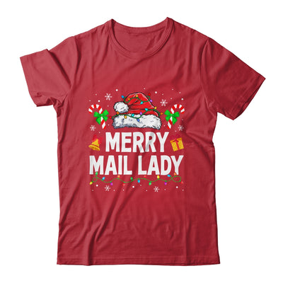 Merry Mail Lady Christmas Santa Postal Worker Mail Carrier Shirt & Sweatshirt | teecentury