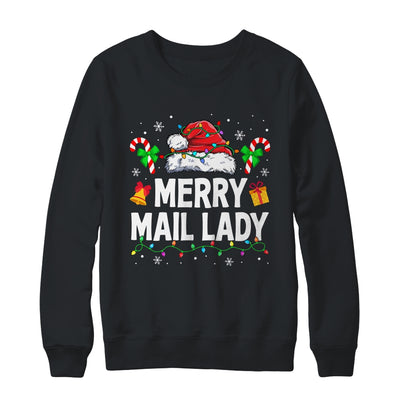 Merry Mail Lady Christmas Santa Postal Worker Mail Carrier Shirt & Sweatshirt | teecentury