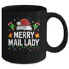 Merry Mail Lady Christmas Santa Postal Worker Mail Carrier Mug | teecentury