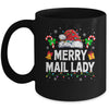 Merry Mail Lady Christmas Santa Postal Worker Mail Carrier Mug | teecentury