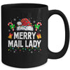 Merry Mail Lady Christmas Santa Postal Worker Mail Carrier Mug | teecentury